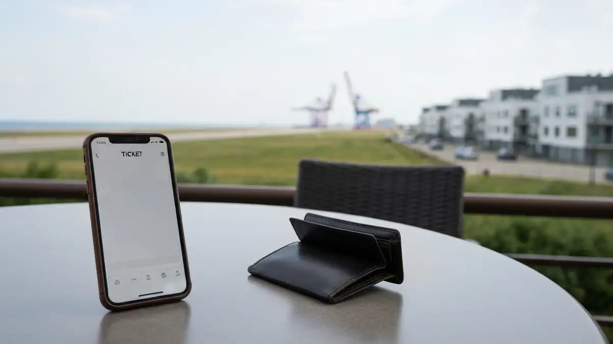 Telefon i portfel na stoliku w Gdyni przy temacie wyprzedanych biletów na Open'er