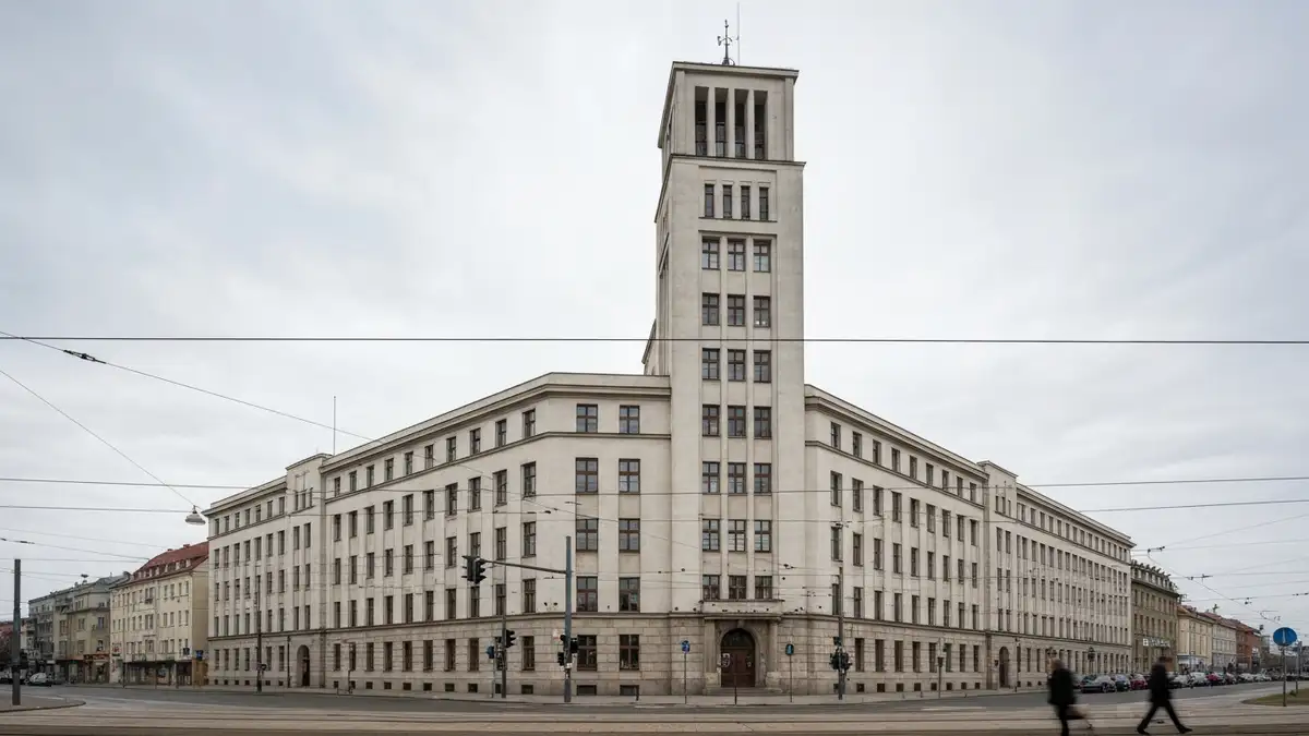 Modernistyczny Gmach ZUS w centrum Gdyni w dziennym świetle